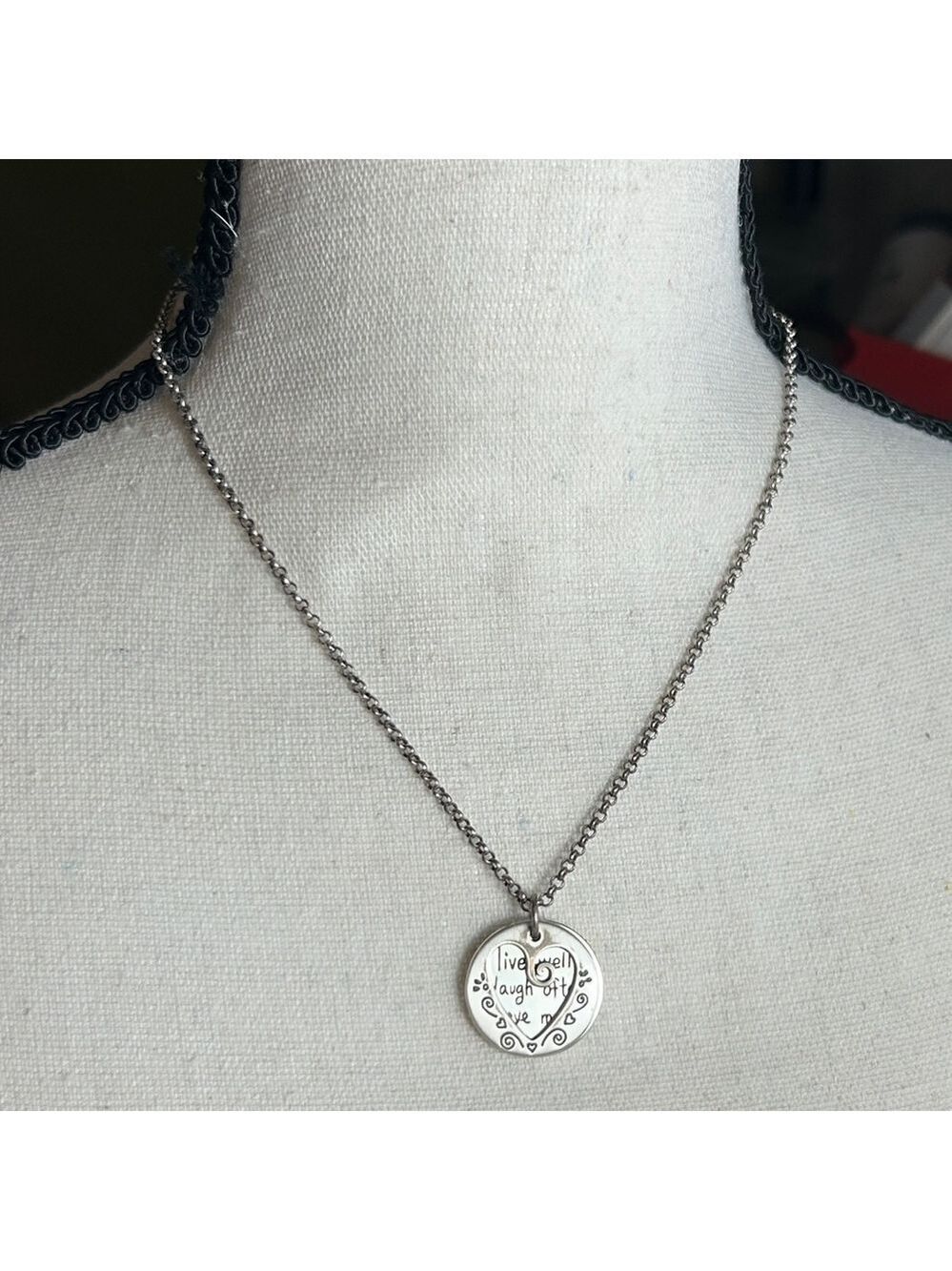 Brighton Quote Me Heart Necklace Silver Plated Positivity Pendants - Picture 2 of 12